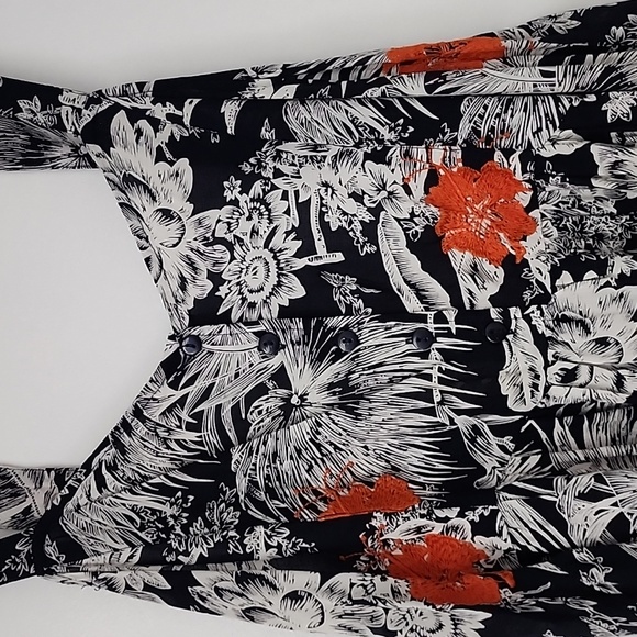 Topshop printed and embroidered summer dress, size 10 - Picture 3 of 5